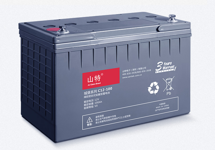 山特C12-100Ah蓄电池正品保证。全国联保三年，全国范围可免费上门安装调试。